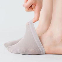 Half-palm socks female summer thin section half-cut half-trawling eye breathable half-pack non-slip summer invisible forefoot socks female