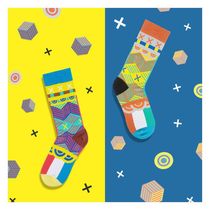 Spring and summer new products asymmetric Street AB socks planet cute cute lady cotton Christmas socks mid-tube socks mix socks women