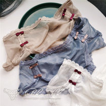 1 2 Japanese hyuna style cute small fresh sexy side open double bow ice screen yarn low waist womens underwear