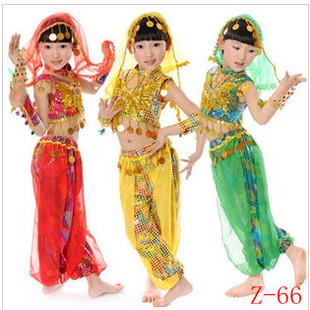 (Classic) Children's Indian Dance Costume Costumes Children's National Xinjiang Dance Costumes Children's Performance Costumes