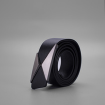 Rongcho mens business dress leather belt simple high-grade cowhide belt cultural creative 3cm wide belt