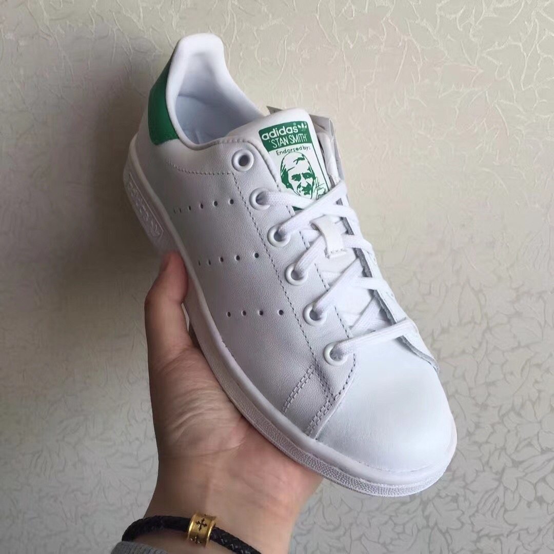 清仓三叶草adidas stansmith史密斯绿尾小白鞋男女板鞋m20605(支持