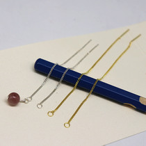 925 Pure Silver Platinum Earline DIY Silver Ornament Accessories Ear Chain Side Body Chain Electric Gold Ear Hook Lengthened Flow Su Vegetarian Silver