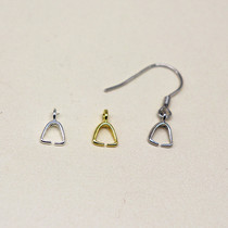 diy earrings material clip 925 pure silver small clip buckle silver accessories homemade anti-allergan silver electric platinum gold