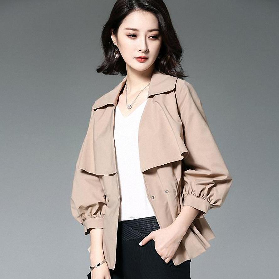 今年短款风衣特别火,谁穿谁时尚