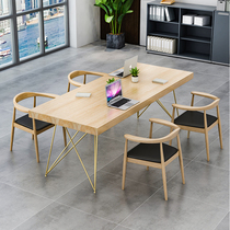 Nordic solid wood desktop computer desk studio simple desk staff simple modern desk home Workbench