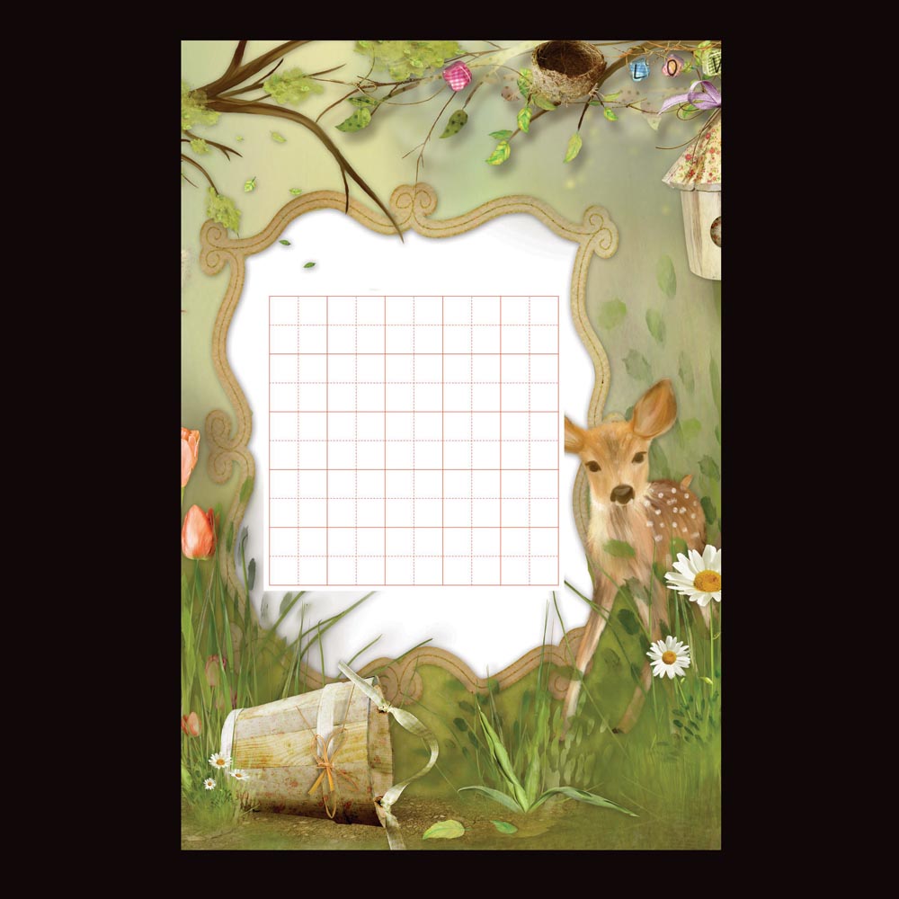 韵达文化大32k小学生硬笔书法专用作品纸 儿童创作比赛用纸c026款