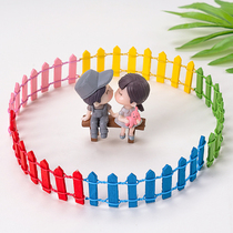 Mini Wood Fence Fencing Cake Decoration Plug-in Color Small Fence Microscape Scenario Baking Swing