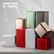 Universal square tea can tin box tinplate tea box black tea green tea pekoe silver needle tea can tin customization