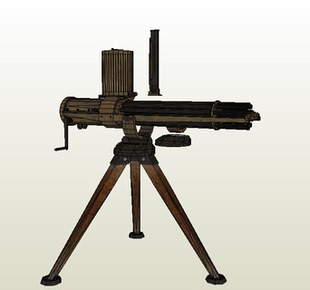 满35元包邮纸模型枪械类m134dgatlinggun7.62mm加特林机枪