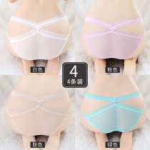 Panties feminine charm Korean version of the girl without trace Japanese sweet student nude lace temptation hollow briefs