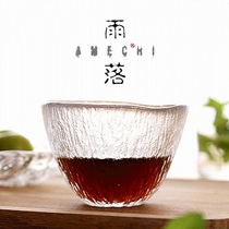 Preliminary Snow Rain drop glass Cup Home Jane Thickened Heat Resistant Tea Water Cup Hammer owners Cup Day Gongfu Tea Cup