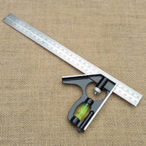 Multifunctional mobile combination angle ruler stainless steel ruler 300MM woodworking universal 45 ° 90 degree angle ruler