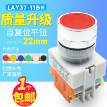 SELF-RESET JOG BUTTON SWITCH LAY37-11BN FLAT HEAD START AND STOP OPENING Ф22mm RED GREEN YELLOW AND BLUE