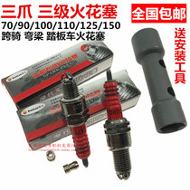 Triple Polar Platinum Motorcycle Spark Plug 110125 A7TC D8TC pedal rider moped universal