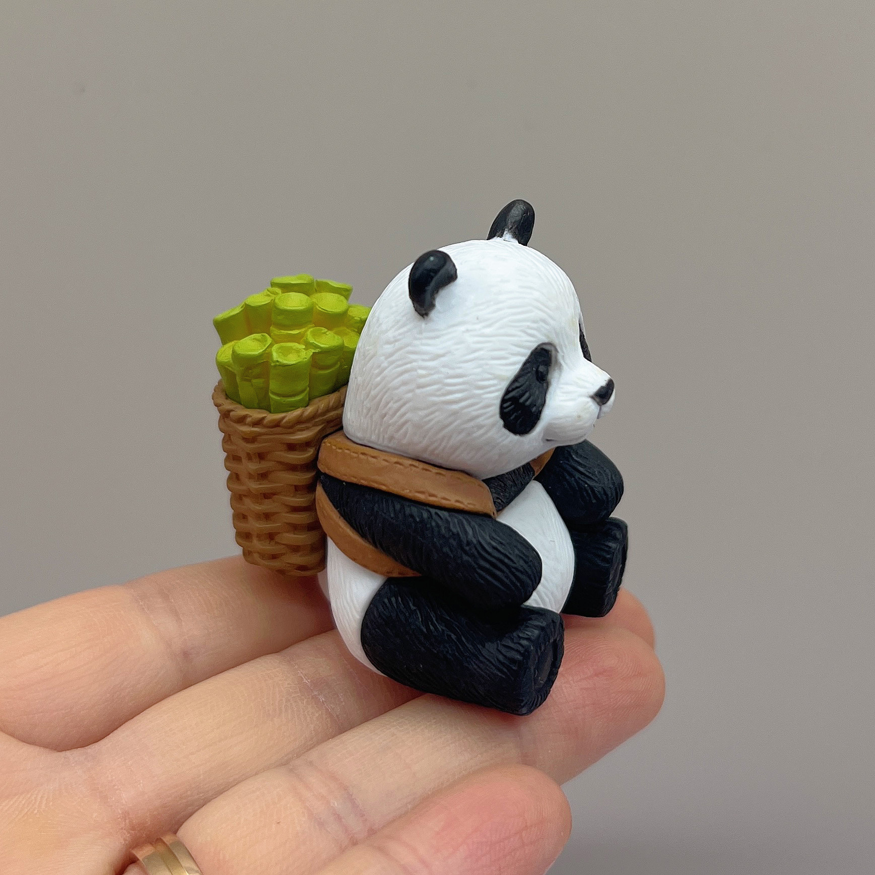 迷你仿真可爱竹子熊猫动物模型公仔微景观桌面治愈玩具小摆件礼物