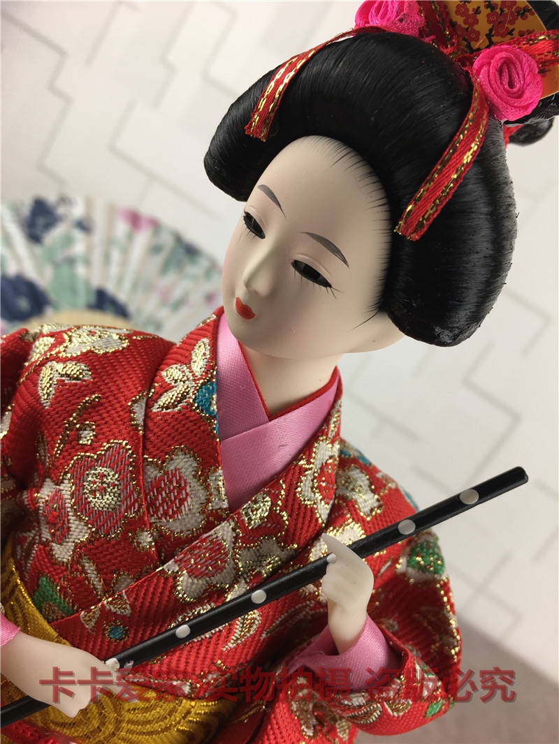 艺妓日本人偶人形娃娃绢人和服娃娃日式摆件家居礼品餐厅料理装饰