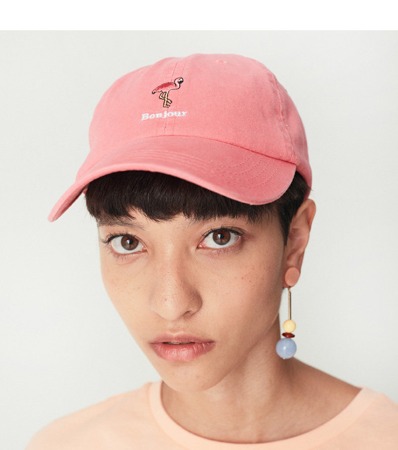c&a火烈鸟刺绣ins风粉红色棒球帽 2018夏遮阳鸭舌帽ca200206445