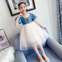 Next Alice girls dress summer 2021 new childrens foreign style mesh white fashion net red princess dress
