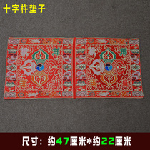Tibetan Buddhist supplies Tibetan characteristics Red woven cross Vajra dharma instrument Mouse jewelry pad