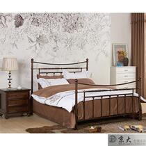 Jingda export American European Nordic design simple modern environmental protection high-end high-quality double wrought iron bed 1 5