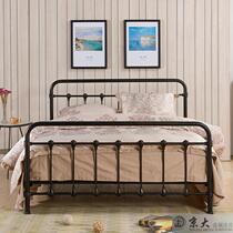 Jingda exports North America American country European pastoral simple modern high-end high-quality double wrought iron bed
