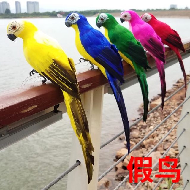 25-35cm ປອມ parrot macaw window ສວນຕົກແຕ່ງ bird foam feather ຂະຫນາດໃຫຍ່ parrot ສວນຕົກແຕ່ງ