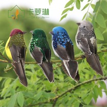 Carolyn simulation feather bird Garden forest floral decoration bird foam Real feather products Fake bird sparrow