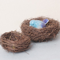 Handmade rattan woven birds nest Grass woven birds nest Bird cage decorative ornament Birds nest simulation bird egg photo props