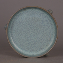 Song Ru Kiln Tianqing enamel three-foot wash antique antique antique Jingdezhen antique porcelain folk collection decorative ornaments