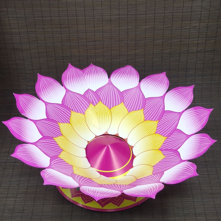 粉色莲花聚宝盆 半成品元宝纸扎纸活烧纸祭祀拜纸钱天堂地府法事