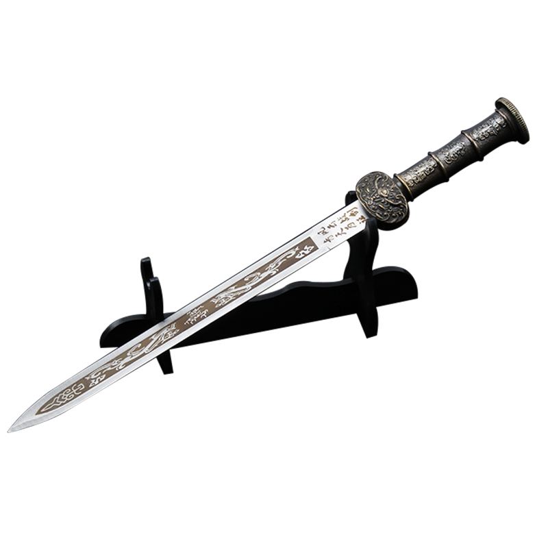 longquan best stainless steel sword self-defense soldier hall small dagger a great sword of the small han dynasty jian is not edged usually