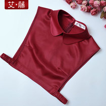 Aito Spring and Autumn Winter Joker Shirt Satin Fake Collar Fake Satin False Collar Pullover Decorative Shirt Doll Collar