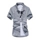 ເສື້ອເຊີດແຂນສັ້ນຂອງຜູ້ຊາຍໃນຊ່ວງລຶະເບິ່ງຮ້ອນໄວຫນຸ່ມ trendy shirt no-iron Korean style slim casual students pocket half-sleeved shirt