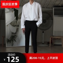 Spring and Summer men silk shirt men Korean version of the trend handsome very fairy shirt students loose long sleeve silk shirt