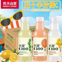 Nongfu Spring Water soluble C100 Lemon flavor Grapefruit green peel compound juice Drink 445ml 15 bottles full carton