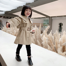 Girls' Fashionable Coat 2020 Autumn Package The new child's atmosphere turns over the long style coat in the baby coat 1