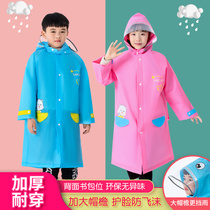 Childrens raincoat female primary school boy suit waterproof whole body kindergarten baby school clothes thick child poncho