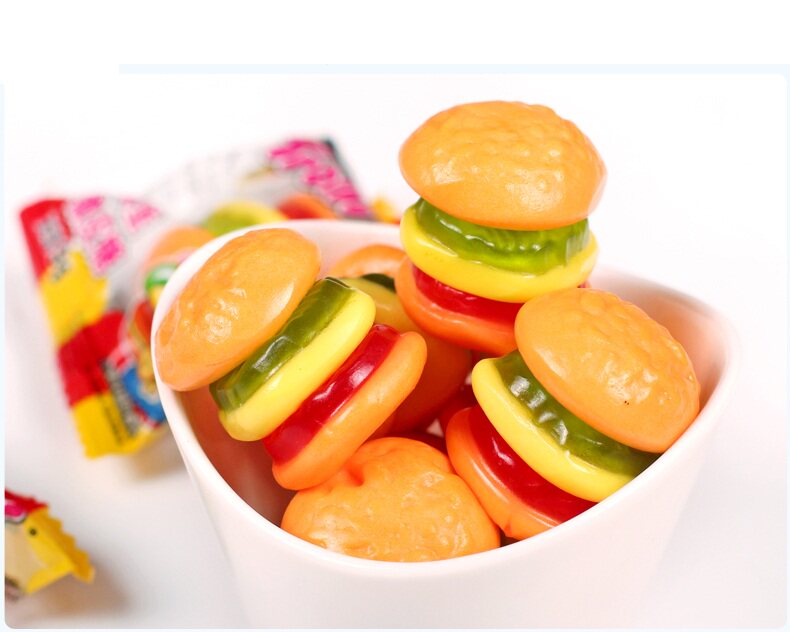 trolli/口力 汉堡橡皮糖540g/盒 60片装果味软糖_家居用品本地化生活