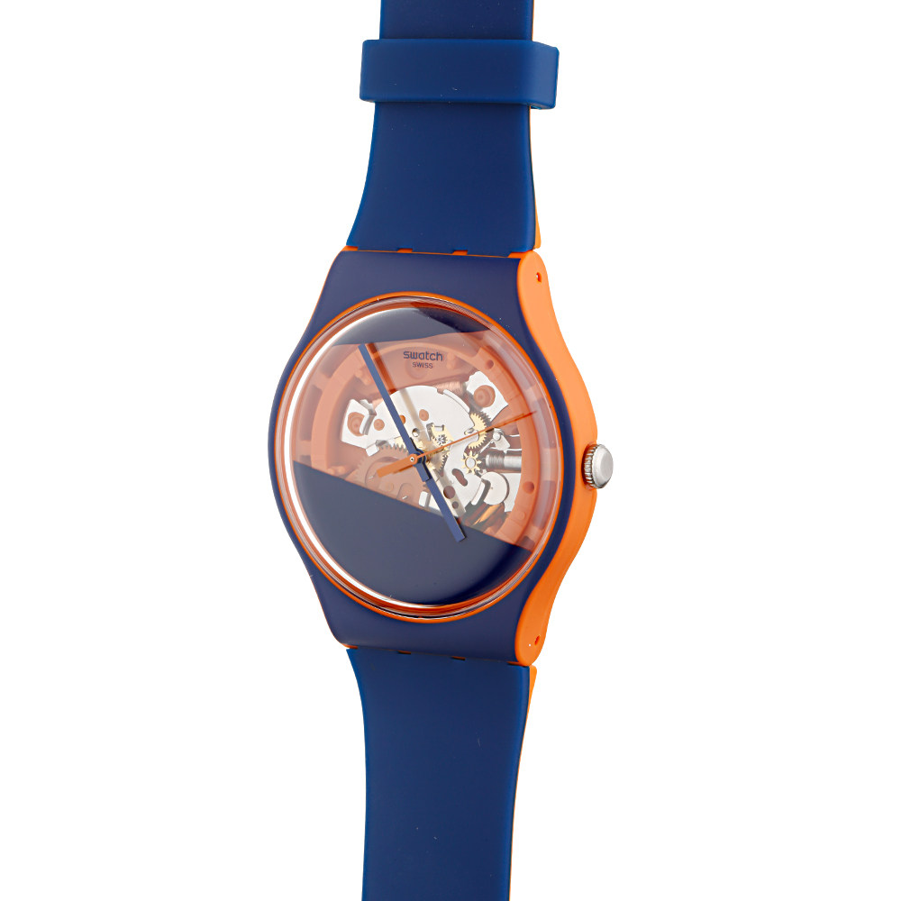 swatch 炫彩透视系列石英中性表科技幻觉