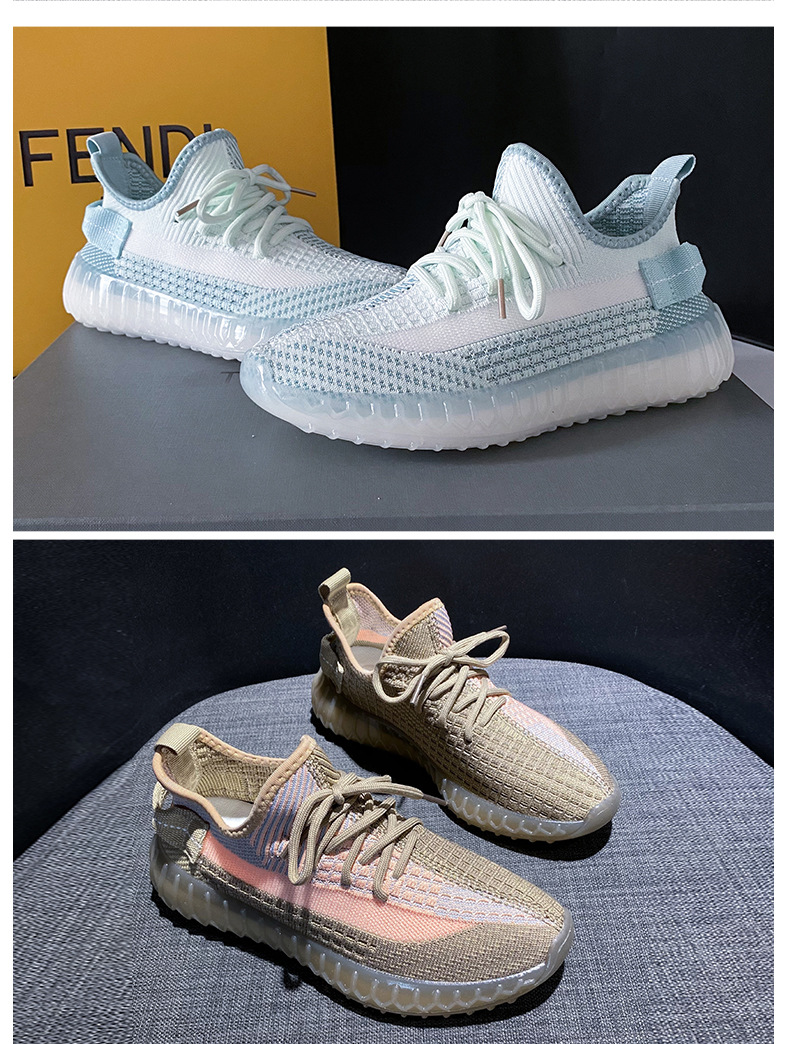 爆米花椰子鞋果冻软底透气鞋子休闲跑步鞋男女同款情侣款运动鞋