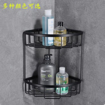 German contemporary bathroom high-grade all copper triangle basket solid net basket bathroom corner black shelf