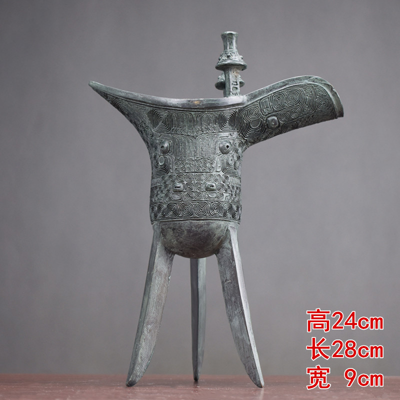 青銅器文廟孔廟祭祀禮器全套影視道具禮器七件套手工復古擺件