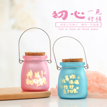 Wishing bottle star origami glass bottle creative diy handmade paper crane Lucky Star drifting bottle cork wish bottle