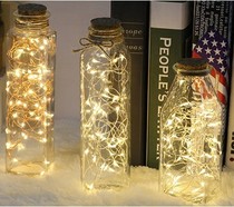 Creative DIY fire tree silver flower Star bottle wishing bottle led copper wire Firefly color lamp flashing light string lamp star lamp