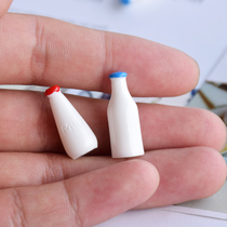 Miniature milk bottle model Small mini world items food play scene landscape 1:12dollhouse small play