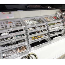 Transparent acrylic desktop jewelry box Watch earrings earrings Hair card ear clip trinkets Perfume lipstick storage box