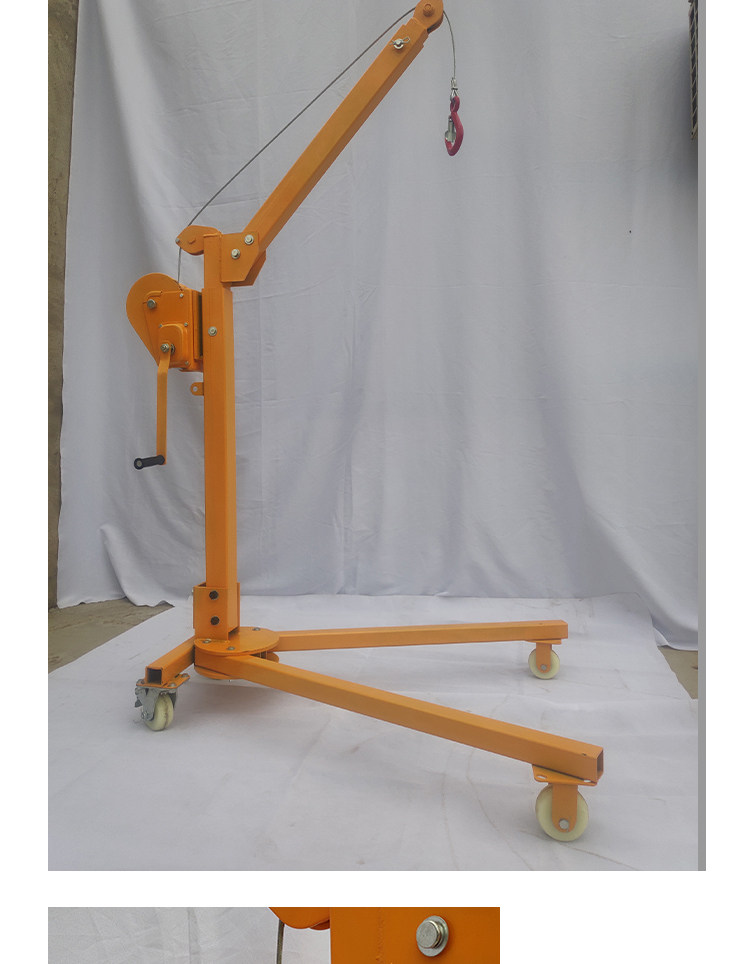 移动小型便携式可折叠吊机手摇小吊机家用手动升降吊