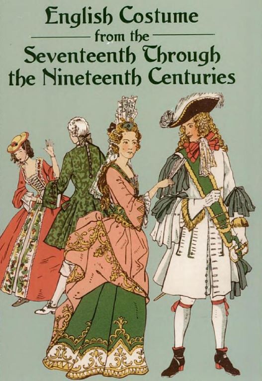 y191英国17世纪至19世纪传统服饰历史高清服装设计素材