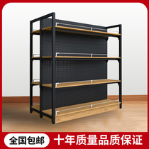 Steel and wood supermarket shelves convenience store snacks mother and baby stationery store department store cave board cigarette hotel container display rack